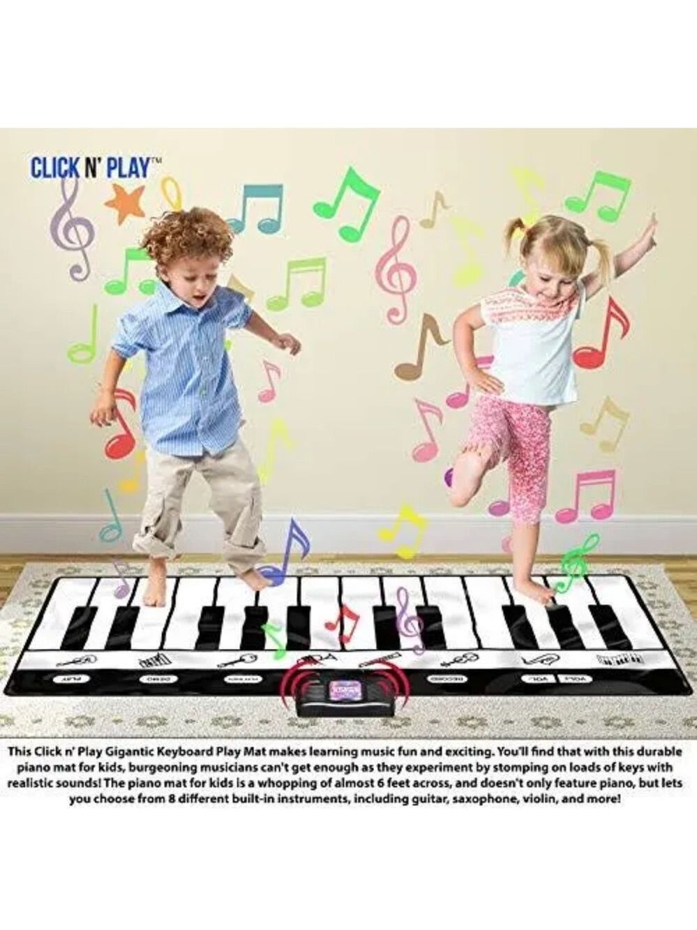 Gigantic keyboard playmat